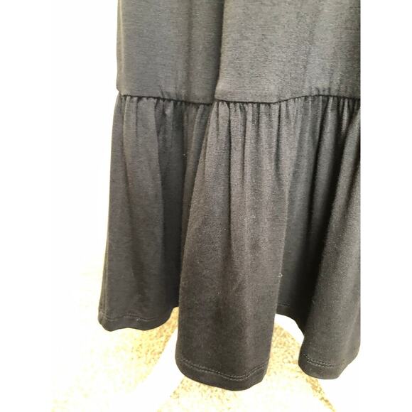 Jason Wu Black Smocked Side Panel Midi Dress XL Effortless Chic Ruffled Casual - Picture 6 of 12